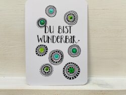 Mini-Karte Du bist wunderbar
