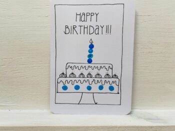 Mini-Karte Happy Birthday Torte – Bild 2
