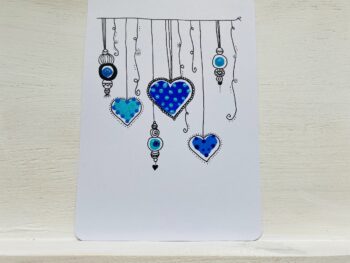 Postkarte Herzen hängend – Bild 2
