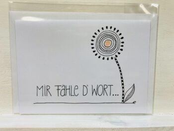 Karte  Mir fähle d Wort